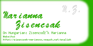 marianna zisencsak business card